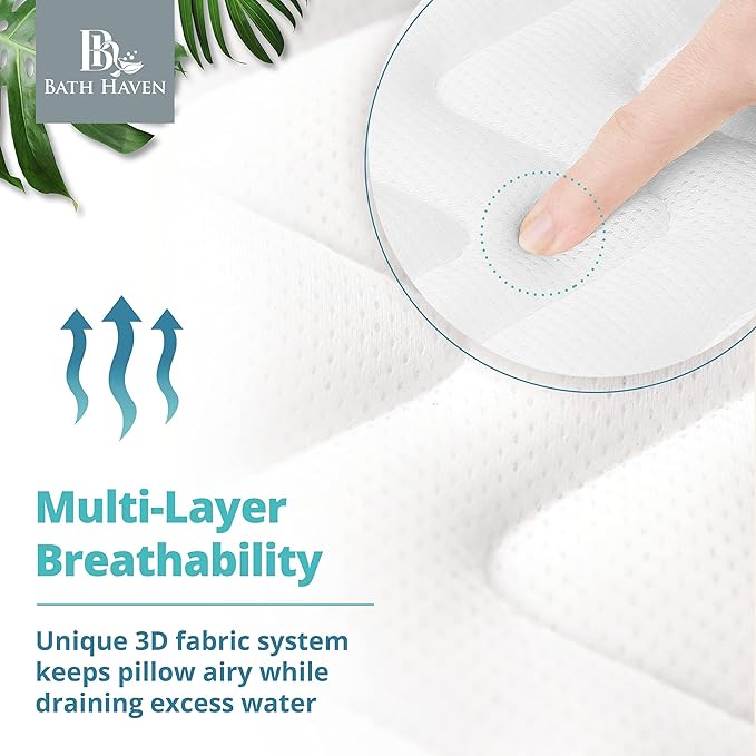 Bath Pillow for Tub, Soft 3D Mesh Full Body Mat with Head Neck Back Support