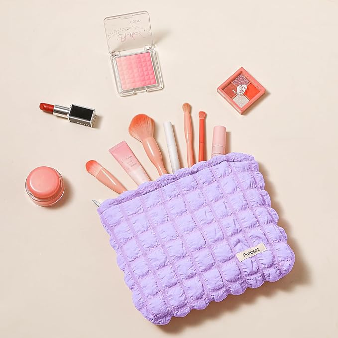 Purbert Bubble Cloud Makeup Bag - Large Capacity Travel Cosmetic Organizer