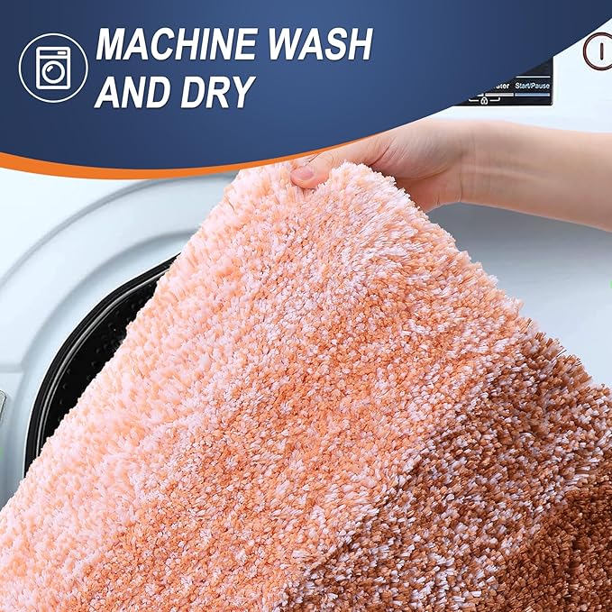 OLANLY Microfiber Bathroom Rugs Sets 3 Piece, 47"x20"+24"x16"+24"x20"