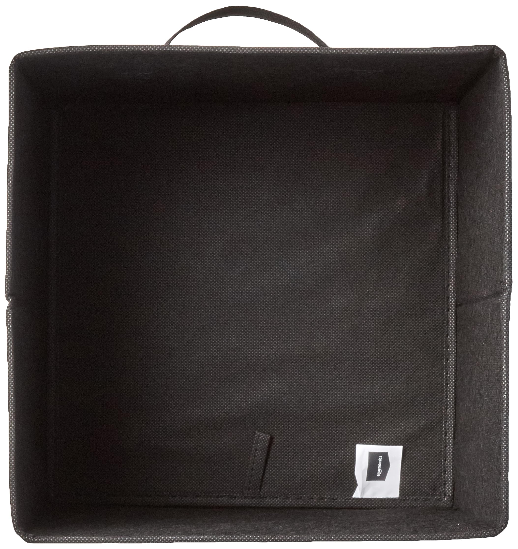 Amazon Basics Collapsible Fabric Storage Cube Bins Organizer with Handles, Organization Containers, Multifunctional, 13" x 13" x 13", Black, 6-Pack