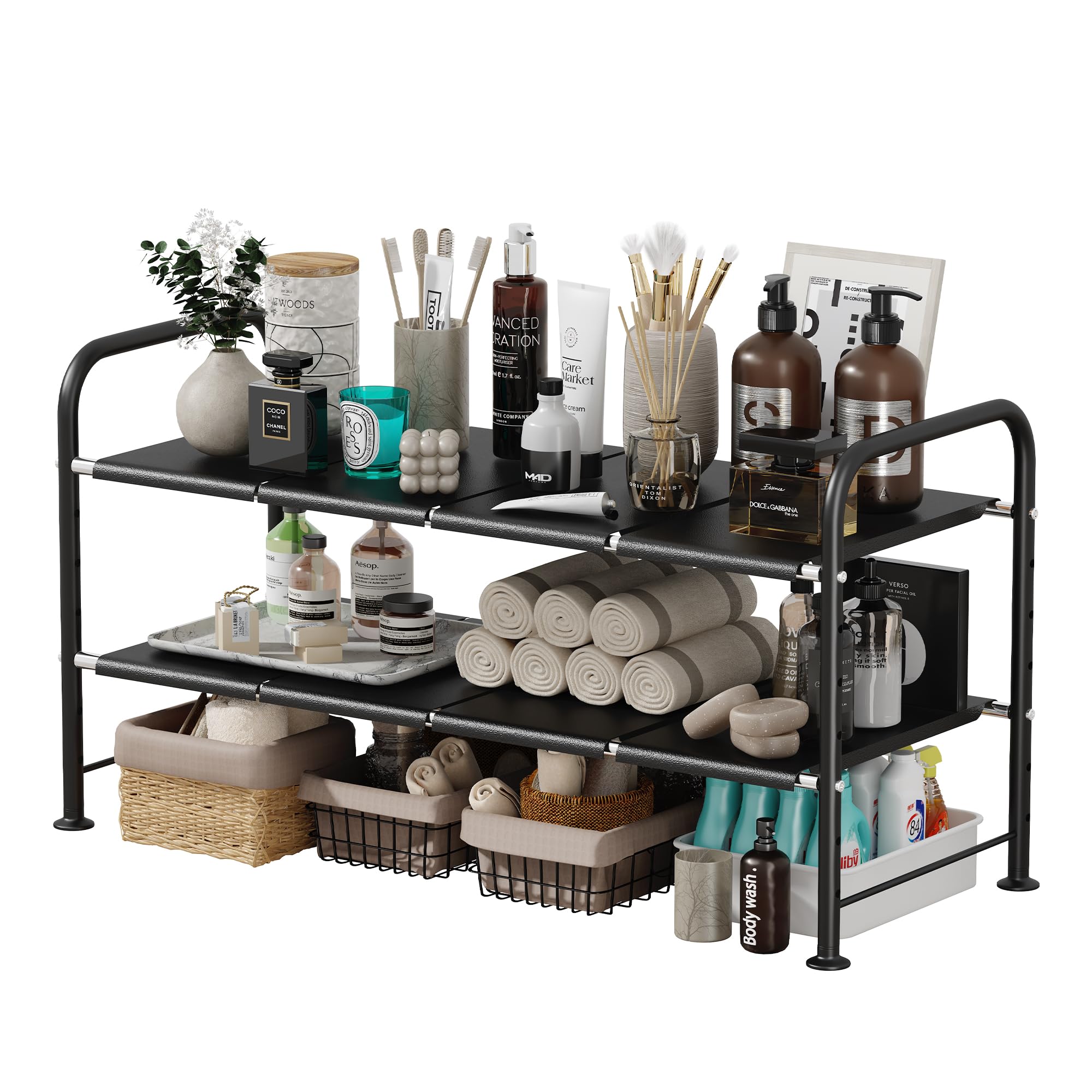 Under Sink Organizers and Storage,Expandable under cabinet organizer Shelf