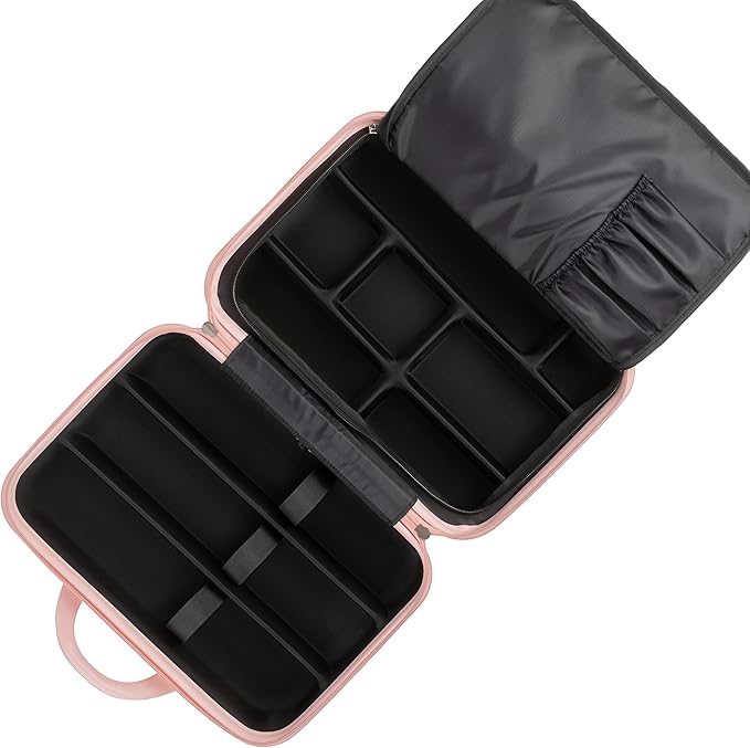 Calista 3-in-1 Beauty Case, Cosmetic & Hair Tool Organizer, Dove Gray