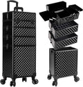 AROUS Rolling Train Makeup Case Cosmetology Case on Wheels, Black