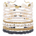 Pearl and Metal Headbands - Beaded No Slip Hair Accessories for Women and Girls, 10 Pack