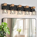 FadimiKoo 5-Light Black Bathroom Light Fixtures, Vanity Lighting Fixtures