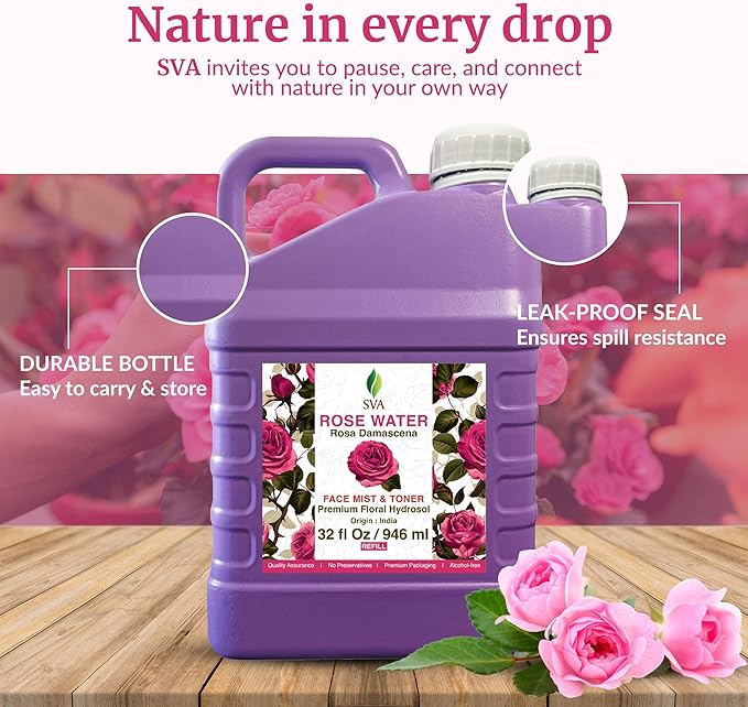 SVA Rose Water, Huge Bottle, Large Size, 32 Fl Oz (946 ml)