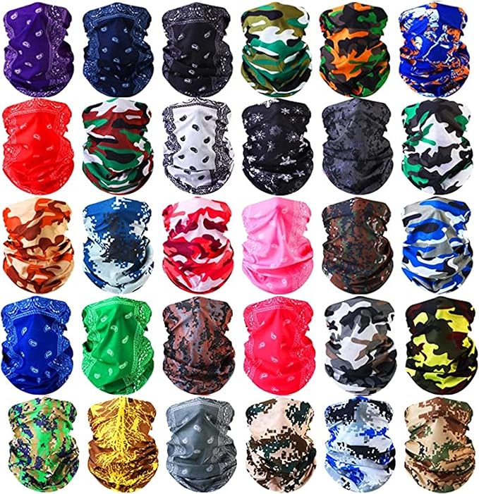 10/30/100 Pack Face Mask Neck Gaiters Scarf