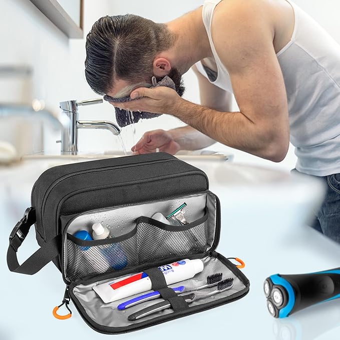 Prokva Tactical Toiletry Travel Bag for Men, Dopp Kit Shaving Organizer Bag