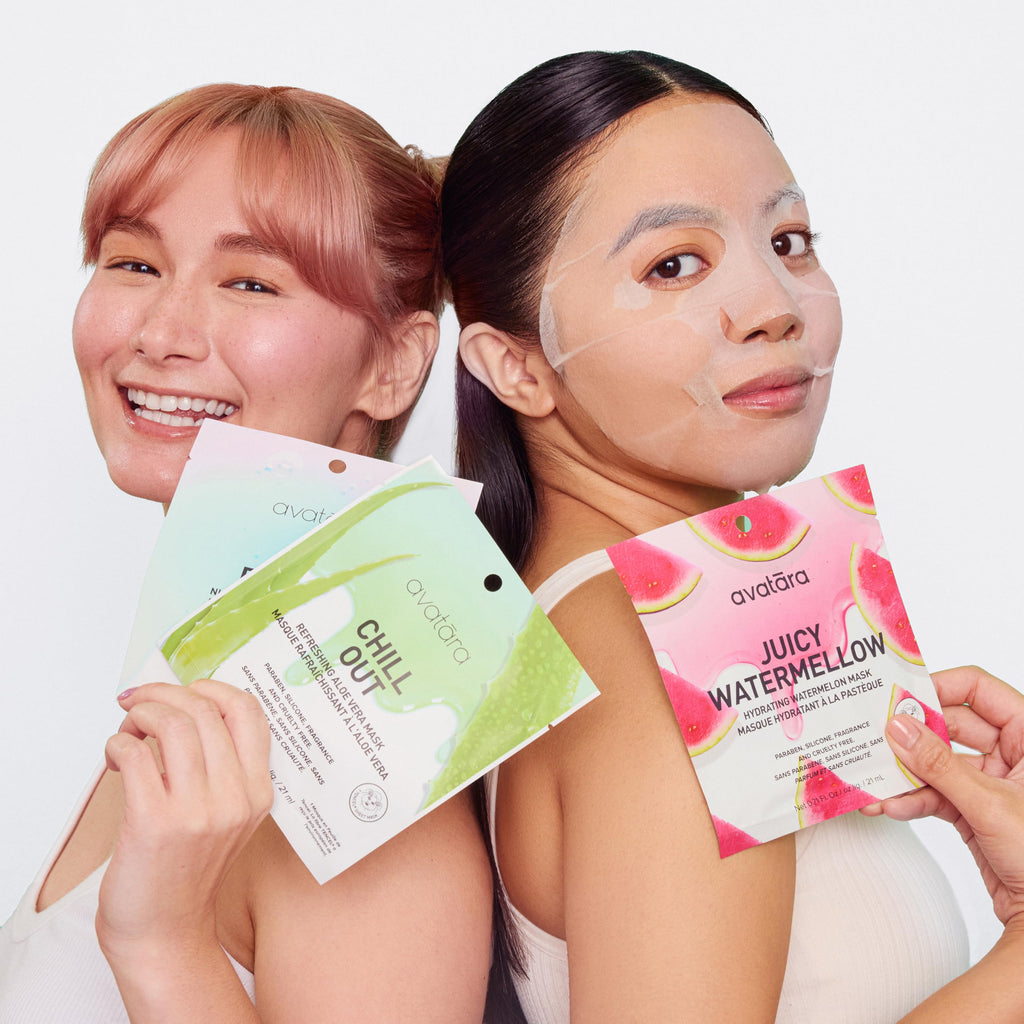 Avatara Chill Out Face Masks, 15 Sheets, Hydrating Aloe Vera, Soothing Skin, Unisex