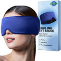 Cooling Gel Eye Mask for Puffy Eyes, Migraine & Headache Relief, Full Eye-Area Cold Compress for Eyes & Temples, FSA Eligible HSA Reusable Eye Ice Pack for Swelling & Post-Surgery Recovery
