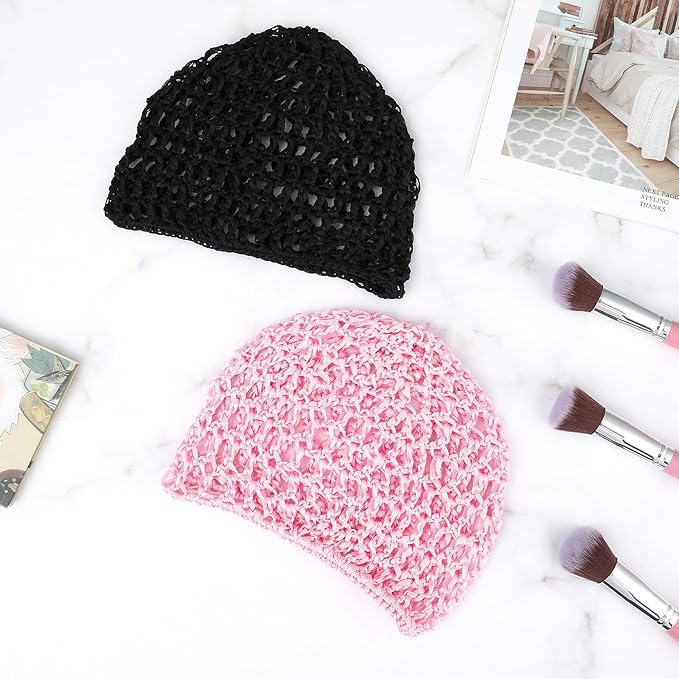 Wig Cap Thick Long Hair Caps Adjustable Net Mesh Braided Weaving Making Crochet Sew Weave Fishnet Grip Headband