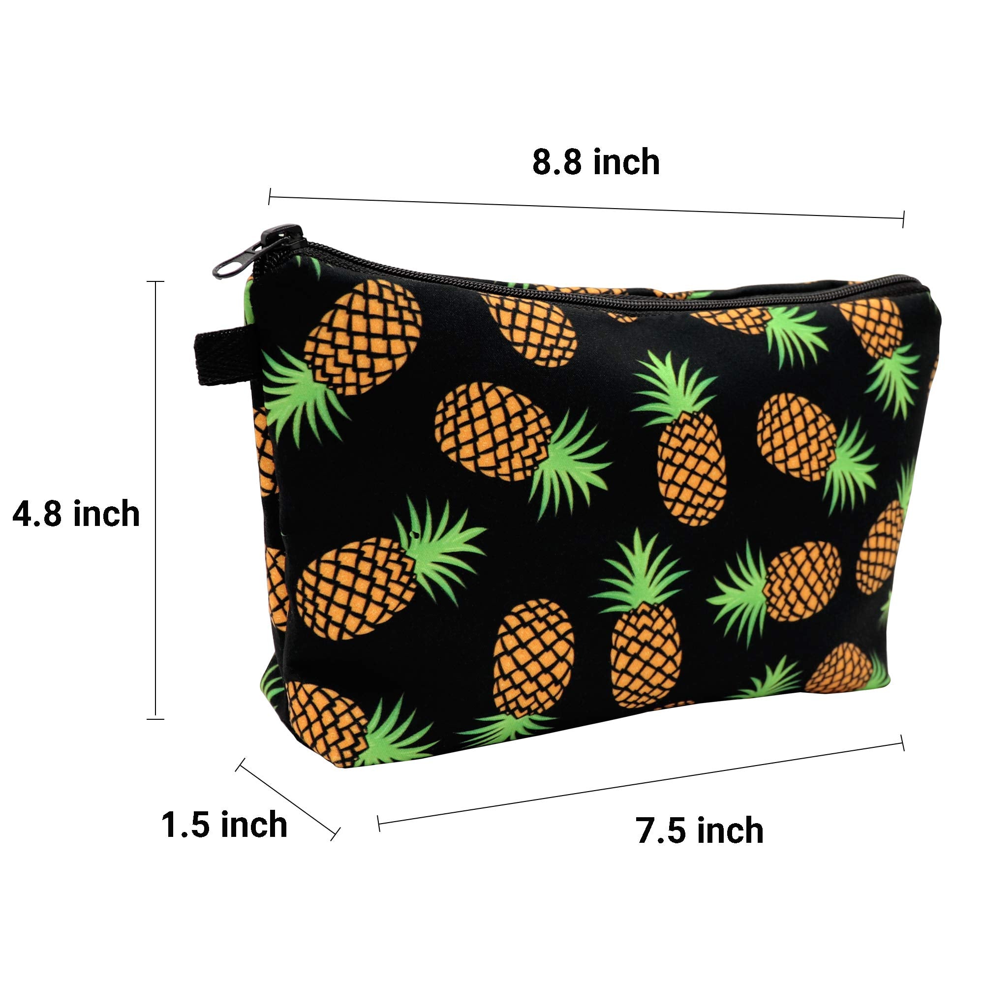 Aiphamy Cute Travel Makeup Bag Cosmetic Bag Small Pouch Gift for Women (Pineapple)