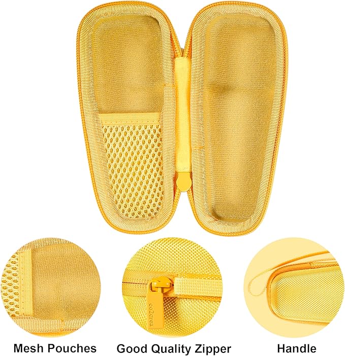 co2CREA Hard Carrying Case Compatible with NågraCoola CLIE 2 1 Sonic Facial Cleansing Brush (Yellow)