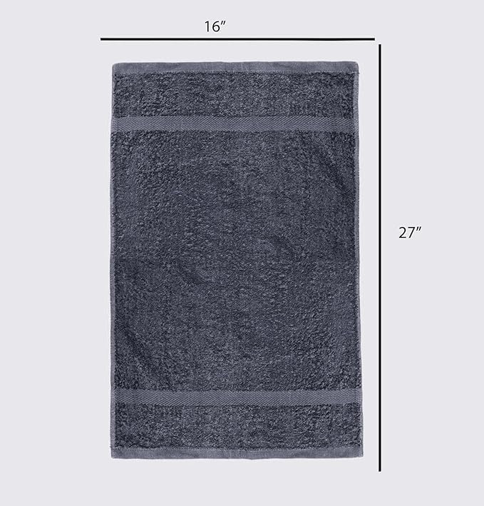 Spa Towels for Facials - Salon & Estheticians' Soft Hand & Facial Towels - 16 x 27 Inches, Pack of 12 (Charcoal Gray)