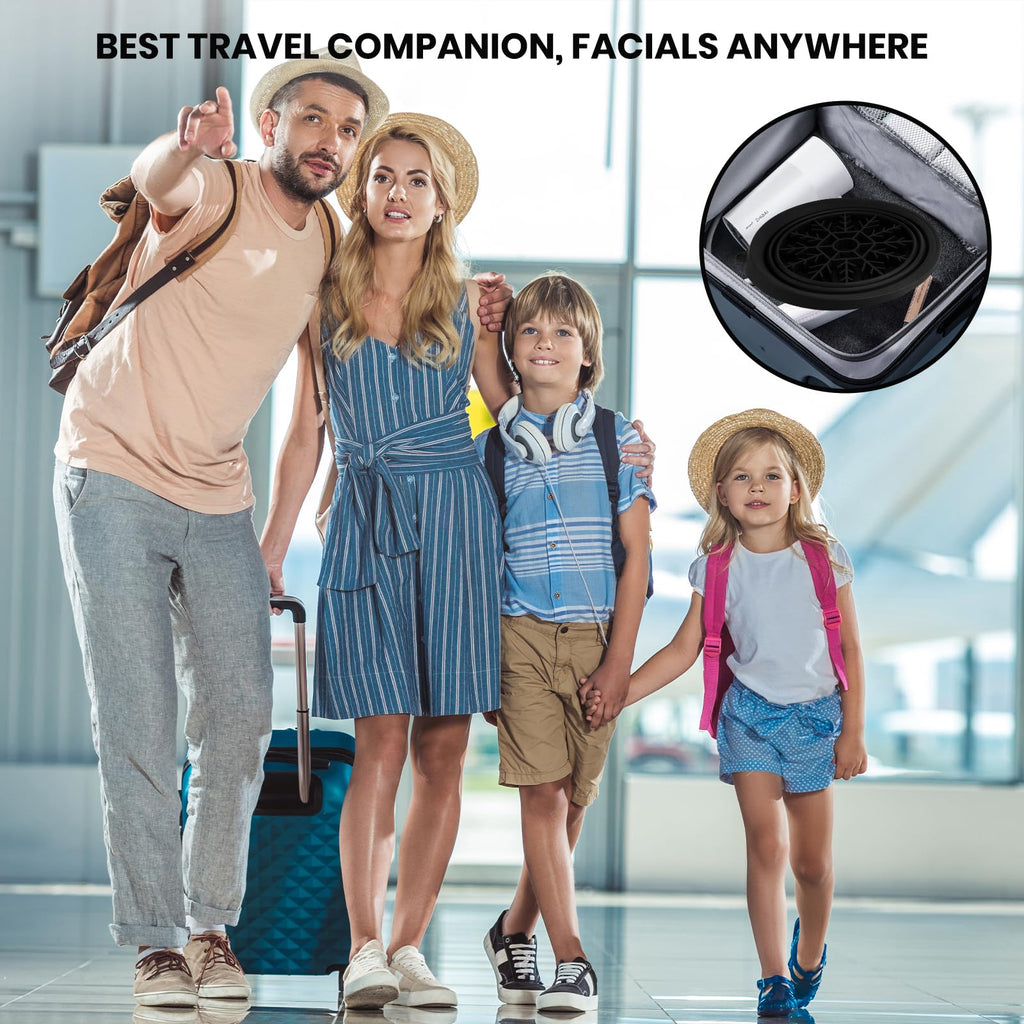 PETIMETI Ice Bowl for Face with Built-in Ice Tray, Foldable Silicone Face Bowl for Ice, Facial Ice Bath Bowl, Skin Tightening & Acne Relief, Portable Ice Face Bowl for Home Travel - Black