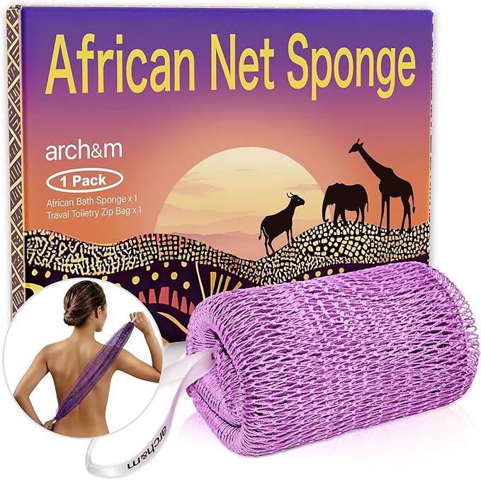 ARCH&M African Exfoliating Net Sponge with Knots