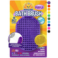 Bodhi Dog Shampoo Brush - Pet Grooming & Bath Supplies for Dogs and Cats - Bath Brush for Long & Short Hair - Premium Scrubber for Shower, Showerhead, Sprayer & Bathing (One Pack, Purple)
