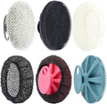 Food-Grade Silicone Body Scrubber with Exfoliating Net Sponge Case, 4pcs