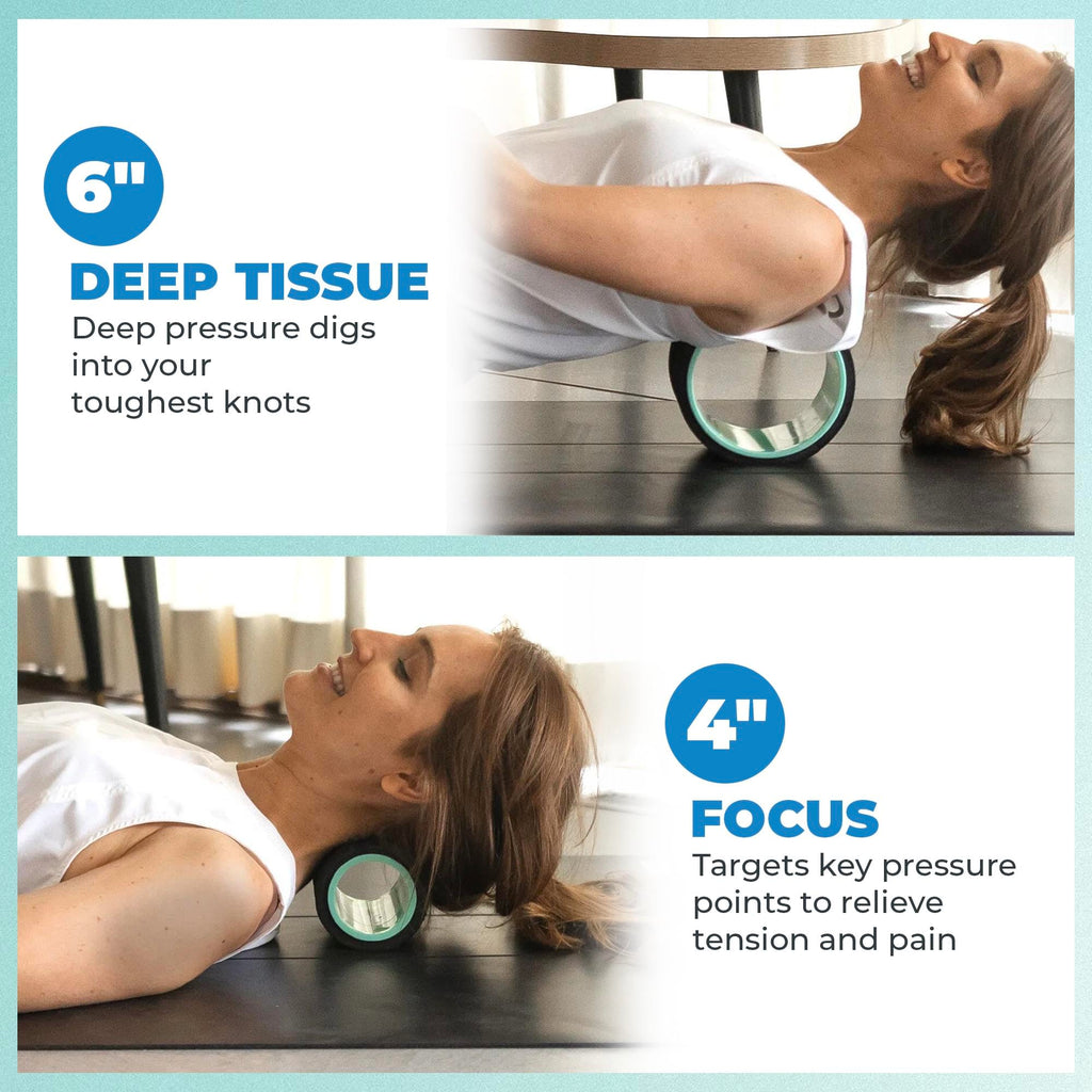 Chirp Wheel+ Foam Roller 2-Pack, Back & Neck Pain Relief, Mint