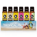 Eternal Essence Oils Tropical Fruit Set of 6 Premium Fragrance Oils - Includes Mango, Coconut Cream, Pineapple, Passion Fruit & Guava, Banana and Portuguese Pomelo Scented Oils - 10ML