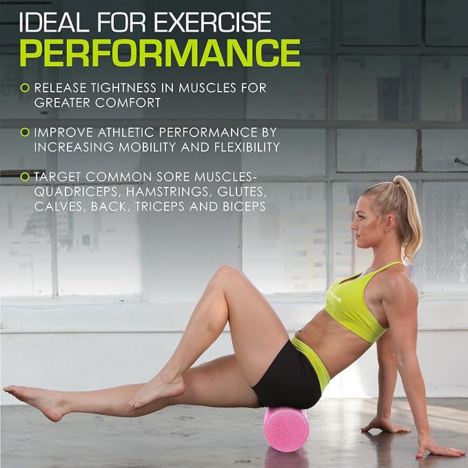 ProsourceFit High Density Foam Rollers Long, Firm Full Body Athletic Massage Tool for Back Stretching, Yoga, Pilates, Post Workout Muscle Recuperation