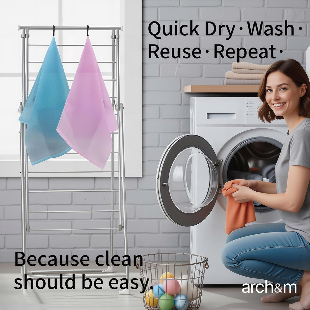ARCH&M Back Scrubber & Exfoliating Washcloth, 3 Pack