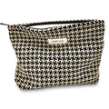 STARDW Parallel Checkered Makeup Bag Cute Cosmetic Bags for Women Girls, Travel Toiletry Bag Large Capacity Zipper Makeup Pouch, Purse Organizer Pouches(Checkered)