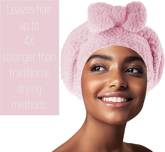 Quick Dry Hair Bonnet - Ultra Absorbent Microfiber Drying Cap for All Hair