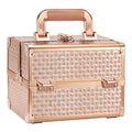 Joligrace Makeup Case Organizer Makeup Box Cosmetic Train Case with Mirror