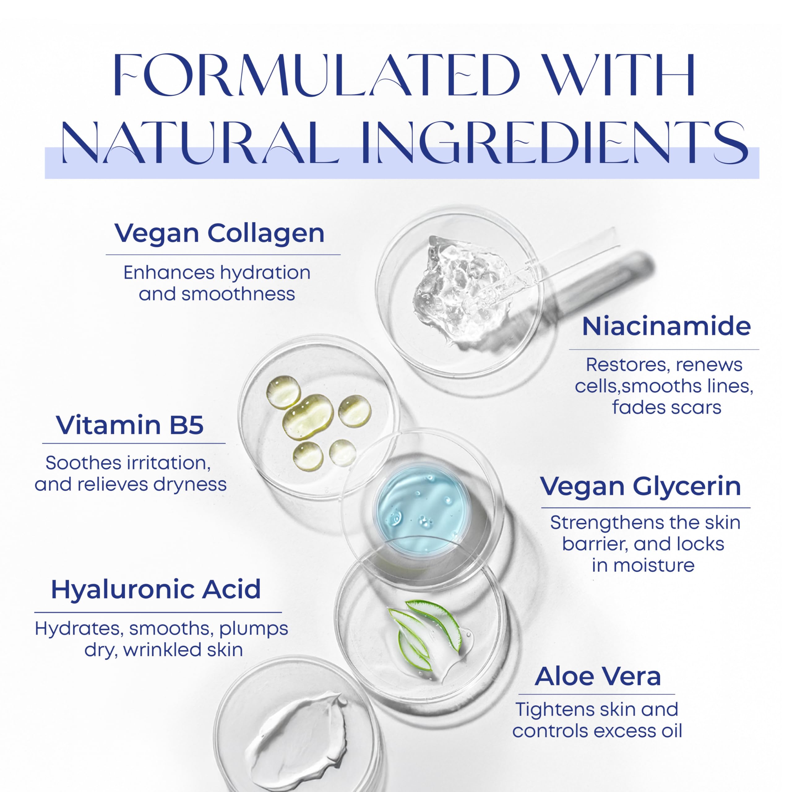 Skin 2.0 Hyaluronic Acid & Collagen Face Serum - Dermatologist Tested, Skin Tightening, Hydrating - Anti-Aging, Clean Beauty, Cruelty-Free Korean Skincare for All Skin Types - 1.69 Fl oz