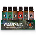 Eternal Essence Oils Camping Set of 6 Premium Fragrance Oils - Includes Warm Rustic Woods, Fire Amber, Pine, Sandalwood, Frankincense & Rain and Woodland Bay Scented Oils - 10ML