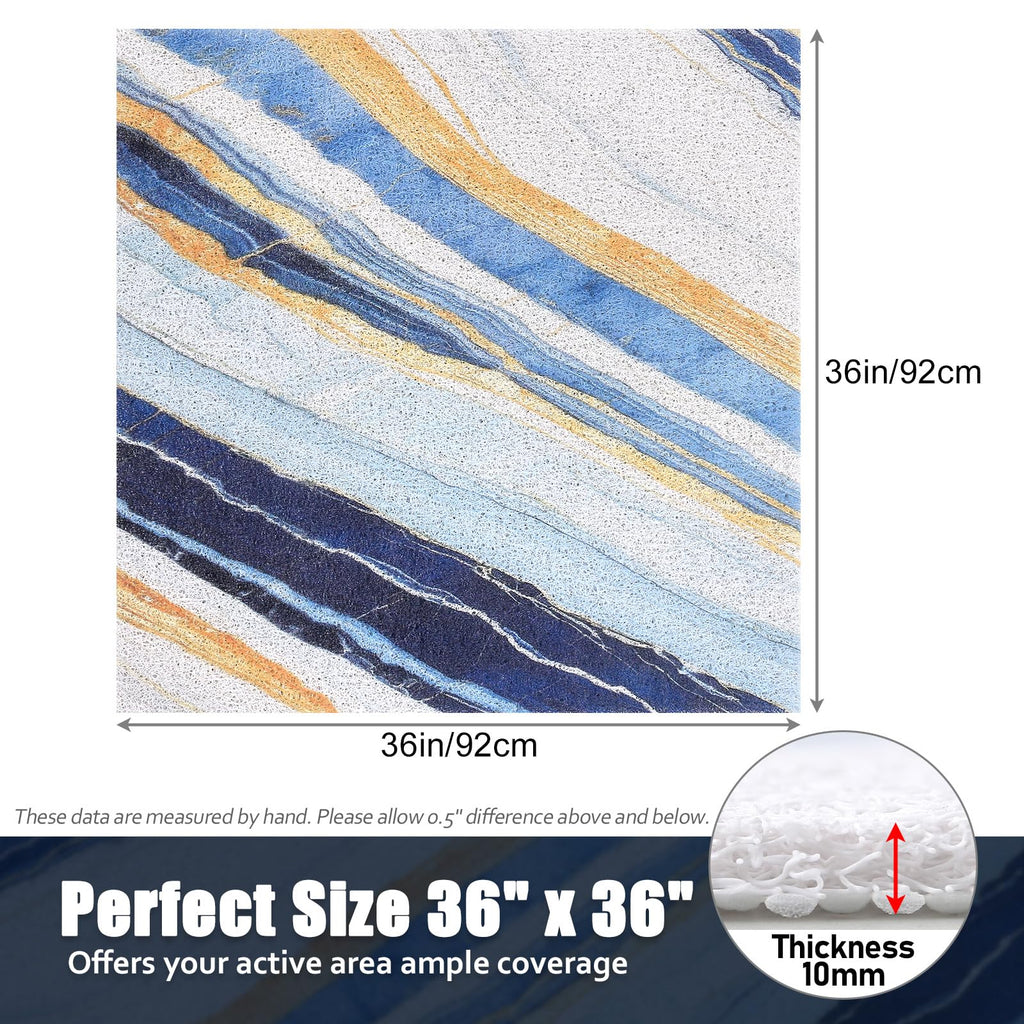 Shower Mat Non Slip: 36x36 Inch Soft and Comfortable Large Shower Mat, PVC Loofah Massage Showe Mats for Inside Shower, Anti Slip Mat for Shower, Tub, Floor, Bathroom, Kitchen, Hotel, Quick Drying