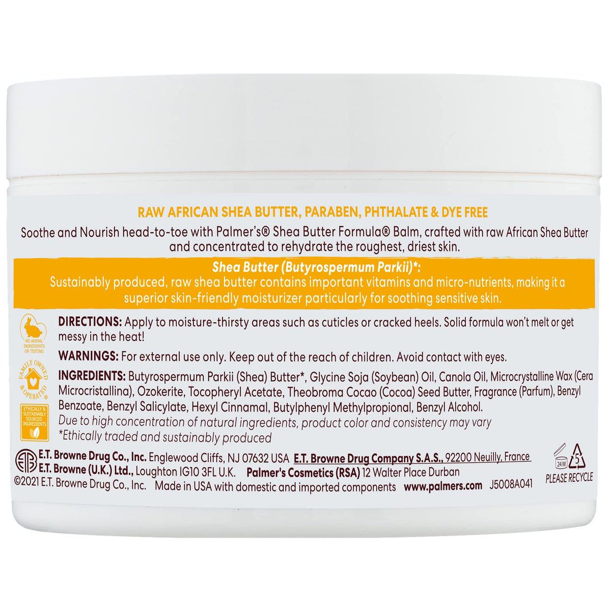Palmer's Raw African Shea Body Butter, Dry Skin Moisturizer (7.25 Oz)