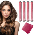Seritant Heatless Curls Overnight with Satin Head Scarf, Velvet Hair Rollers for Blowout Look, No Heat Curling Rod for Long Thick Hair, Soft Sleep In Flexi Rods - 4PCS(6)