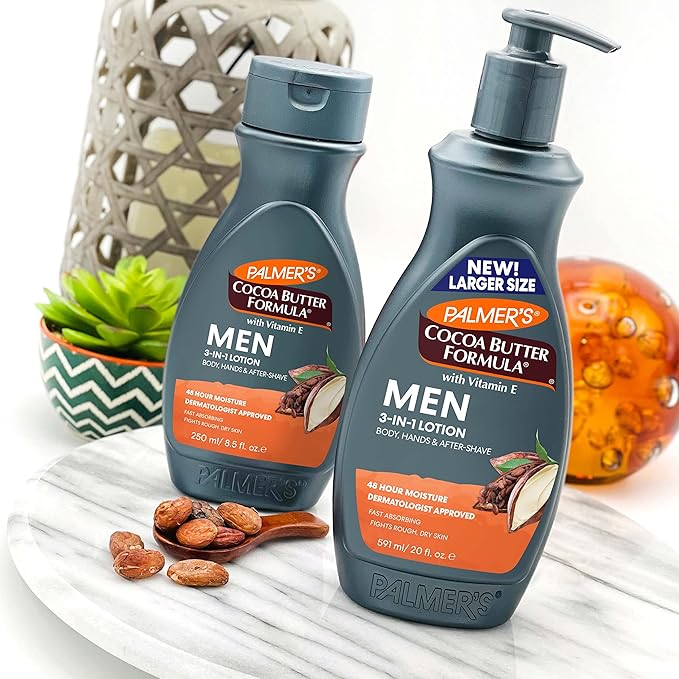 Palmer's Cocoa Butter Formula Men's 3-in-1 Fast Absorbing Face & Body Lotion, 8.5 oz.
