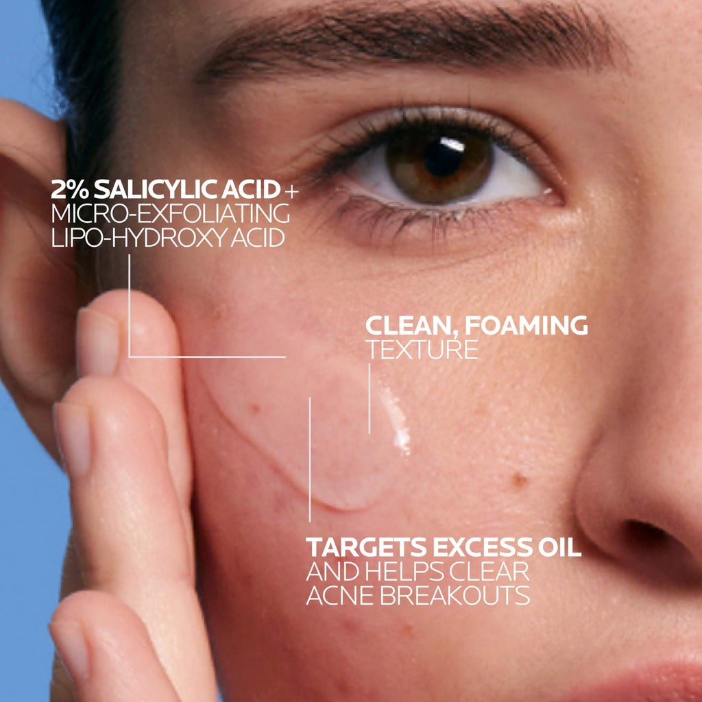 La Roche-Posay Effaclar Medicated Acne Face Wash with Salicylic Acid, 1.7oz