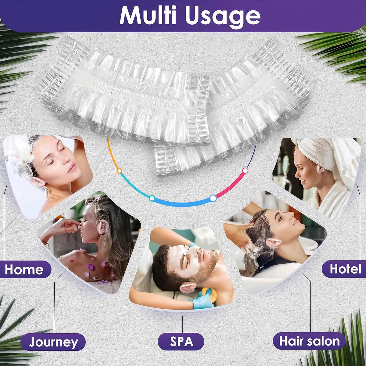 200 Pcs Disposable Ear Covers for Shower, Extends from 1.97" to 4.6"