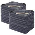 Microfiber Facial Cloths Fast Drying Washcloth 12inch x 12inch Grey 20 pack