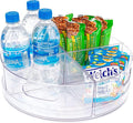 Oizeir Lazy Susan Turntable - Clear Acrylic, Removable Sections, Rotates 360 Degrees. Easily Organize Your Fridge, Cabinet or Counter. Great Carousel Storage for Food, Spices, Cosmetics. (4-Sections)