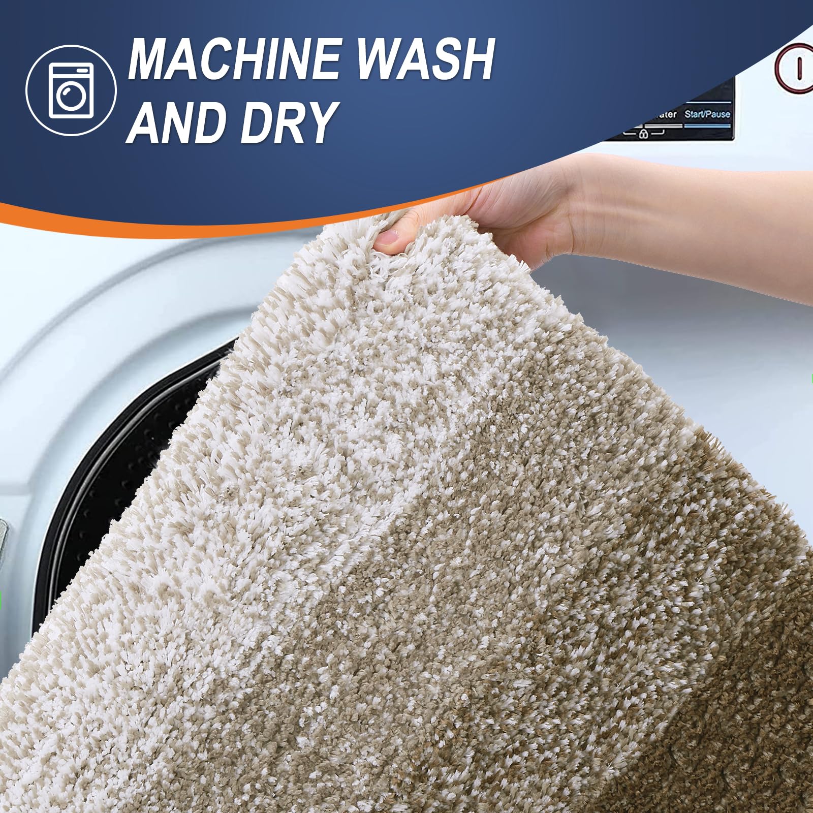 OLANLY Microfiber Bathroom Rugs Sets 3 Piece, 30"x20"+24"x16"+24"x20"
