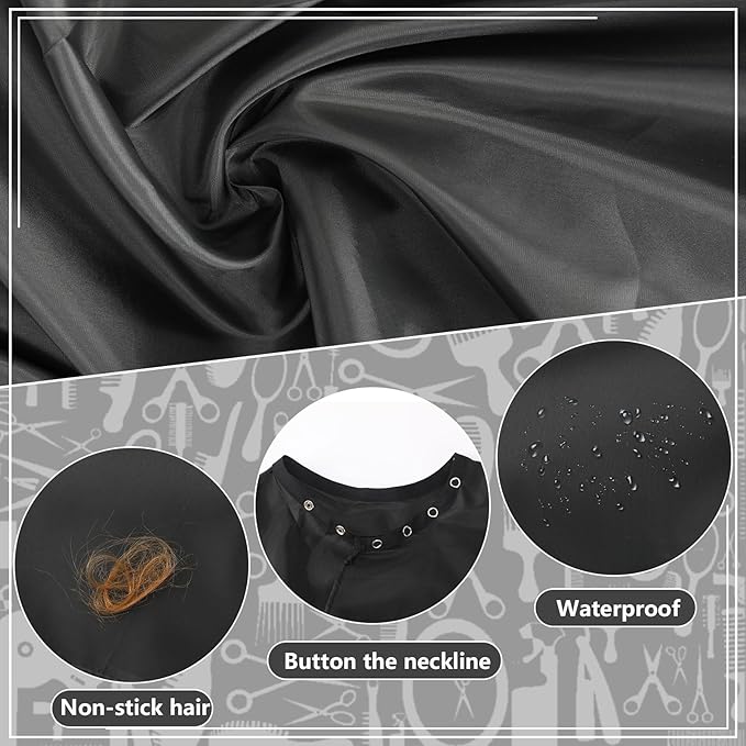 FEBSNOW Hair Cutting Cape Kit,Professional Barber Cape with Duster Brush