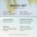 Eternal Essence Oils Beach Set of 6 Premium Fragrance Oils - Includes White Sand, Ocean Breeze, Honolulu Sun, Mermaid, Caribbean Escape, and Sun & Sand Scented Oils - 10ML