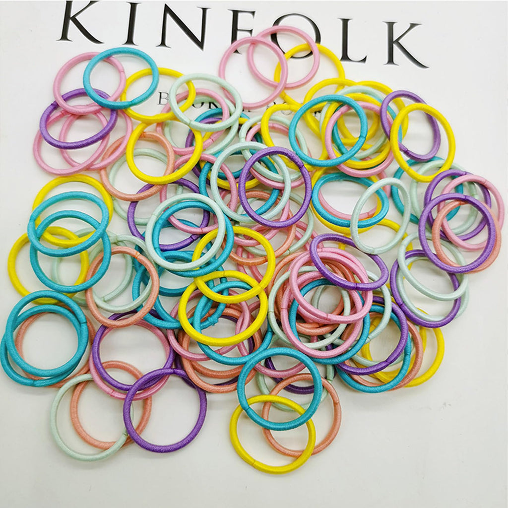 WillingTee 400PCS Small Hair Ties,No Crease Baby Hair Ties for Girls