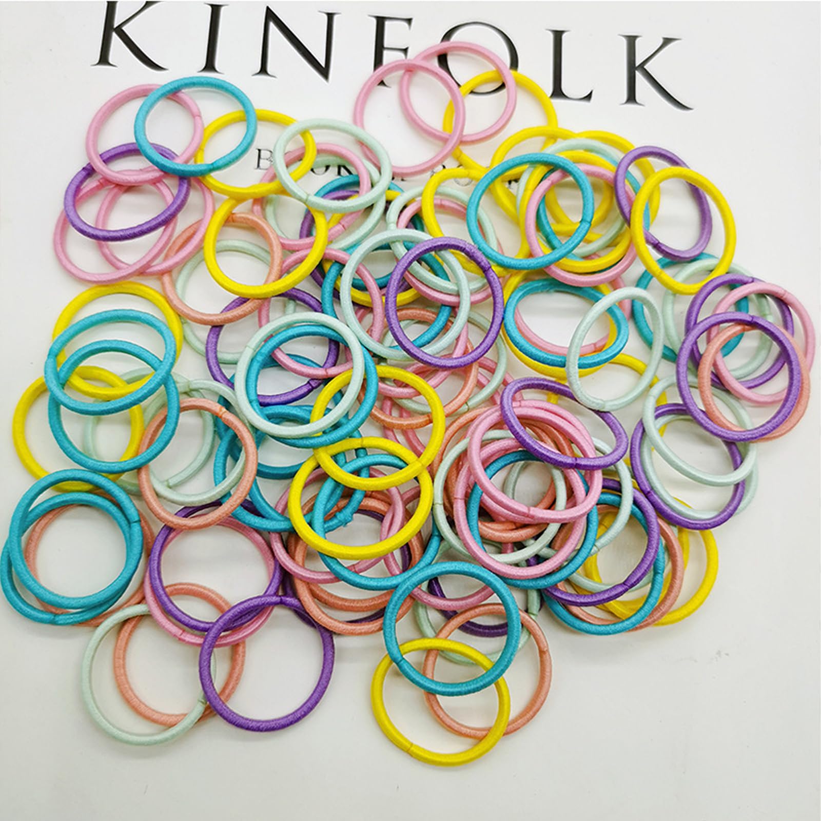 WillingTee 400PCS Small Hair Ties,No Crease Baby Hair Ties for Girls
