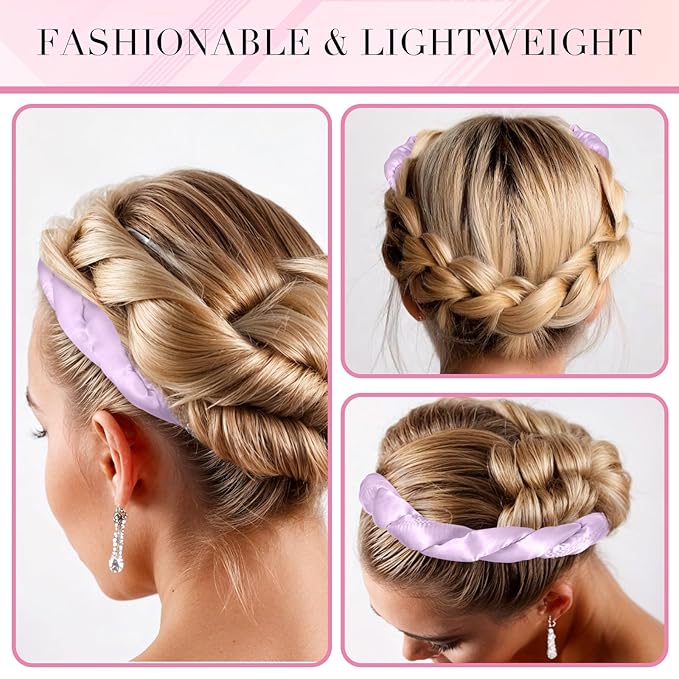 AOZUO Heatless Curling Rod Headband, Heatless Hair Curler Heatless Curls Overnight for Short Long Hair No Heat Overnight Curls with Thin Curlers to Sleep In for Short Hair (Purple)