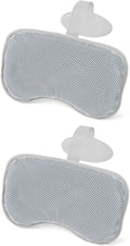 Bestway 2 Pack SaluSpa Padded Headrest Pillows with Adjustable Strap to Adjust Height, Washable Mesh Cover, Compatible with SaluSpa Hot Tubs, Gray