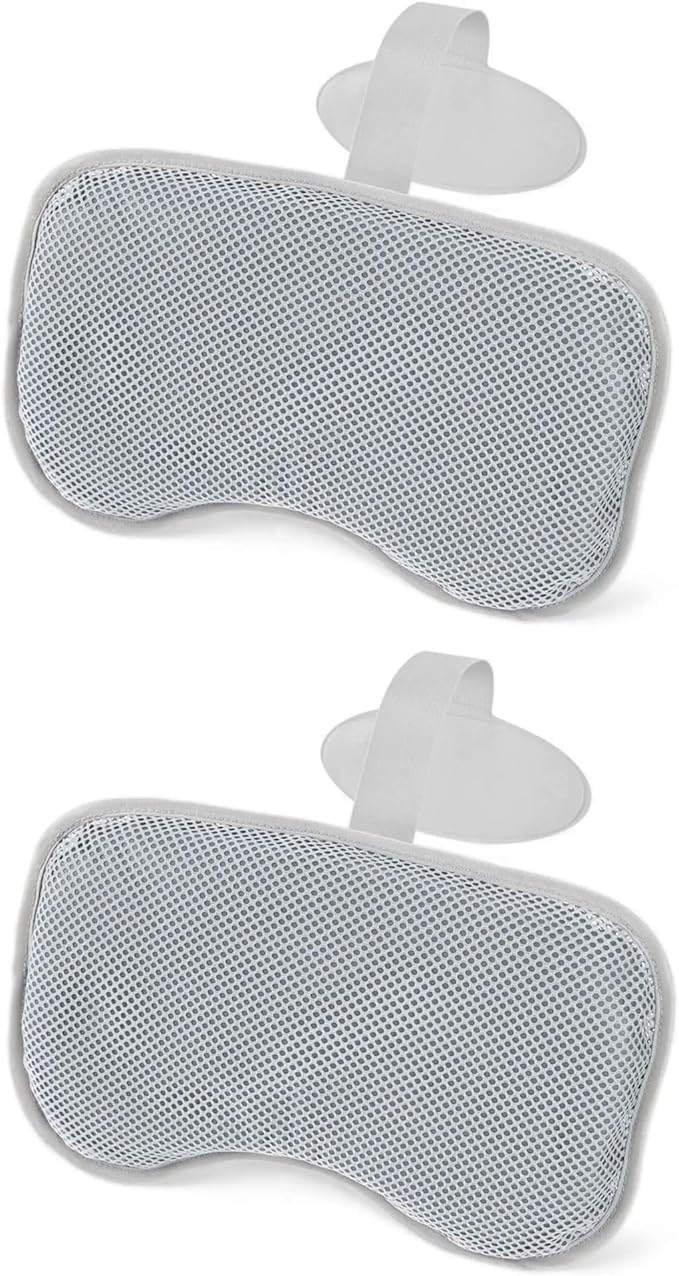 Bestway 2 Pack SaluSpa Padded Headrest Pillows with Adjustable Strap to Adjust Height, Washable Mesh Cover, Compatible with SaluSpa Hot Tubs, Gray