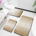 OLANLY Microfiber Bathroom Rugs Sets 3 Piece, 36"x24"+24"x16"+24"x20"