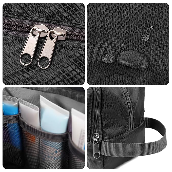 WANDF Travel Toiletry Bag for Men, Small Dopp Kit for Toiletries
