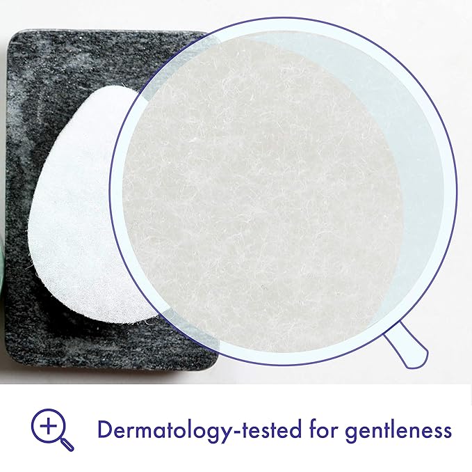 Buf-Puf Regular Facial Sponge, Dermatologist Developed, Removes Deep Down Dirt & Makeup that Causes Breakouts and Blackheads, Reusable, Exfoliating, White, 1 Count (Pack of 2)